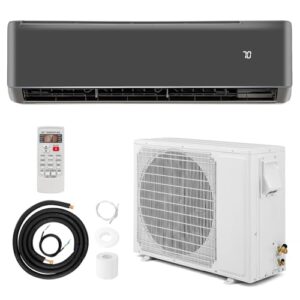 ARLIME 12000 BTU Mini Split Air Conditioner, 21 SEER2 208-230V Ductless Inverter AC w/ 1 Ton Pre-Charged Heat Pump & Installation Kit, Cools Up to 750 Sq.Ft, Compatible with Alexa (12000 BTU)