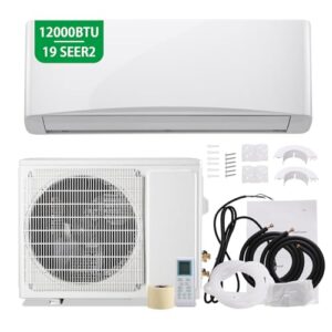 DEMULLER Split Air Conditioner 12000BTU Mini Split Air Conditioner&Heater, 19 SEER2 AC Unit Cools Rooms up to 750 Sq. Ft, Energy Efficient Inverter AC with Heat Pump (115 V)