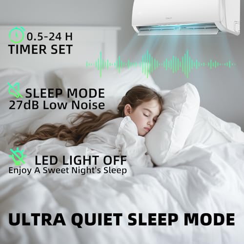 9000 BTU Ductless Mini Split AC Heat & Cool, WiFi Inverter 19 SEER2 - Image 4