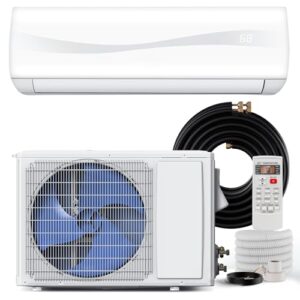 SIMOE 12000BTU Mini Split AC/Heating System -Ductless Inverter Mini Split Air Conditioner and Heater with 1 Ton Heat Pump, Cools Up to 750 Sq. Ft Energy Efficient, 208-230V 17 SEER2 Wall-mounted AC