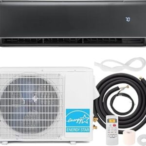 SIMOE 12000 BTU Mini Split Air Conditioner Heat Pump, 21 SEER2 208-230V, Ductless Wall AC Unit Cool Up to 750 Sq. Ft, Energy Efficient Inverter AC with 1 Ton Pre-Charged Heat Pump