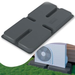 Plusluck Mini Split Ductless Air Conditioning Pad: Heat Pump Systems, AC Condenser Pad, Floor Mounting Base Pad, Comfort Mini Split, Anti-Vibration Pad for Outside HVAC Unit, 34.6" X18.2" X2"