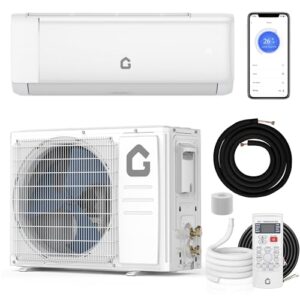 12,000 BTU Mini Split Air Conditioner with 22 SEER2 Efficiency,750 Sq.Ft Cooling/Heating, Energy Star Certified,Smart Inverter Tech,Alexa-Compatible WiFi Control,Professional Installation Kit Included