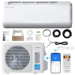 Albott 12000 BTU Mini Split Air Conditioner, SEER2 22, 115V, Energy Star Inverter Heat Pump AC with Wi-Fi Smart Control, Voice Assistant, Self-Cleaning, Compatible with Alexa, Cools up to 750 Sq. Ft.