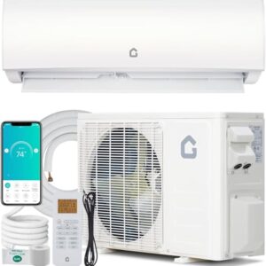 Towallmark 11500 BTU Wifi Enabled Mini Split Air Conditioner & Heater, 17 SEER2 208/230V Inverter Ductless Wall AC Unit with Pre-Charged Condenser, Heat Pump & Installation Kit