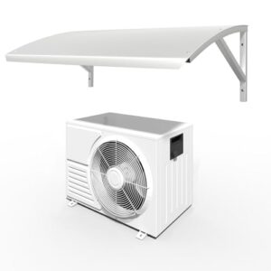 47.2in Air Conditioner Cover for Outside Units AC Compressor Awning, Outdoor Mini Split Cover Condenser Sun Shade, Patio Awning Canopy UV Rain Snow Protection Sheet, Heat Pump Unit Shade