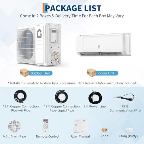 High-Efficiency Mini Split AC/Heat 9000 BTU Ductless Air Conditioner 450 Sq.Ft - Image 7