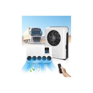 Treeligo 12V Truck Air Conditioner, 12000 BTU Fast Cooling Air Conditioner, 12 Volt Mini Split AC Unit for Semi Truck, Camper, RVs, Harvesters, Construction Vehicles, Cranes, Tractors, Pickups