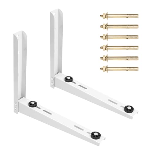 Della Heavy Duty Mini Split Wall Mounting Bracket for 6000-12000 BTU, Outdoor Ductless Air Conditioners Heat Pumps Adjustable Wall Mount Bracket, Supports up to 350 LBS