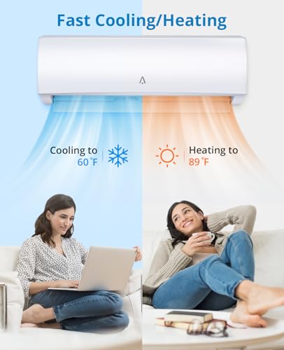 High-Efficiency Mini Split AC/Heat 9000 BTU Inverter Ductless Air Conditioner WiFi - Image 5