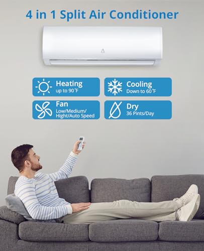High-Efficiency Mini Split AC/Heat 9000 BTU Inverter Ductless Air Conditioner WiFi - Image 7