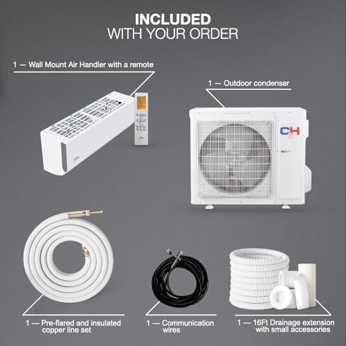 Cooper & Hunter Olivia Series, 6,000 BTU, 115V, 23 SEER2, Single Zone Mini Split AC/Heating Ductless Inverter System, Including Installation kit - Image 3