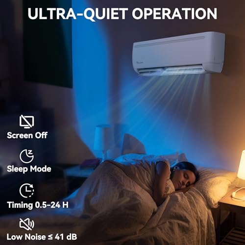 YITAHOME 12000BTU WiFi Ductless Mini Split Heat Pump AC 17SEER2, Alexa - Image 6