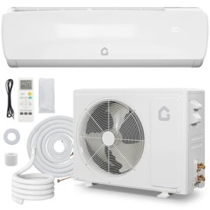 ACONEE 19 SEER 12000 BTU Split Air Conditioner, Ductless Mini-Split Inverter A/C Heat Pump System 115V, 42dB Ultra-Quiet, 3-in-1 Cooling/Heating/Dehumidifying, 25ft Pre-Line Set, White