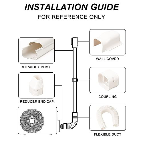 BEWAVE Mini Split Line Set Cover - 10 Ft PVC Tubing Kit for AC/Heat Pump - Image 3