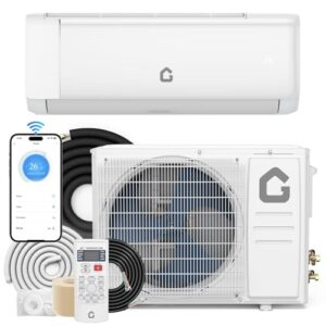Air Conditioner, 24000 BTU Ductless Mini Split AC, Heating System, 19 SEER2, 208-230V, Cools, Heats 1500 Sq.Ft, Smart WiFi, Voice Control, Ultra Quiet 41 dB