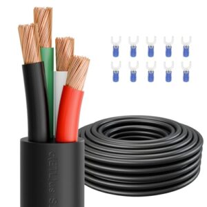 Firmerst 14/4 Outdoor-Rated Mini-Split Cable 100 Feet,Weatherproof Wire for Air Conditioner and HVAC Systems