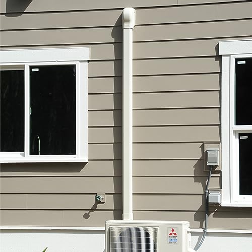 PVC Mini Split Line Set Cover 3" x 13.5 Ft - Sleek AC Ductless Install Kit - Image 7
