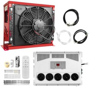 DC 24V AC unit RV Air Conditioner Mini Split Fit Truck cars Motorhome Camper Van Trailer Low Noise Energy Saving Intelligent Frequency Conversion Anti-corrosion Automotive Parking Air Conditioners