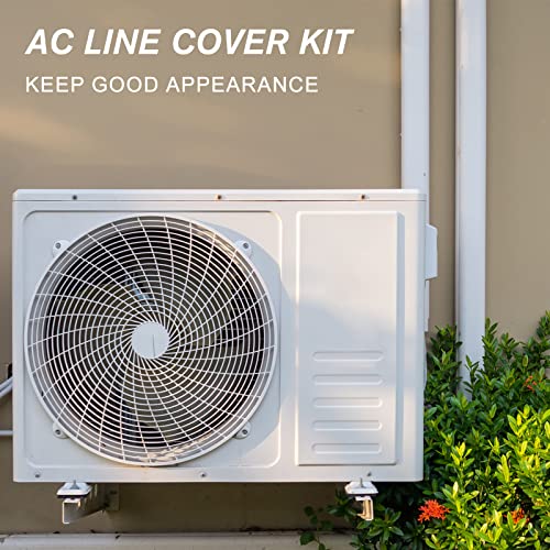 BEWAVE Mini Split Line Set Cover - 10 Ft PVC Tubing Kit for AC/Heat Pump - Image 6