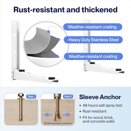 Heavy-Duty Adjustable Mini Split Wall Mount Bracket 6K-12K BTU 350-lb - Image 5