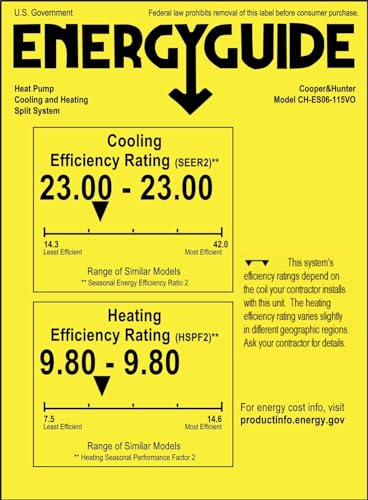 Cooper & Hunter Olivia Series, 6,000 BTU, 115V, 23 SEER2, Single Zone Mini Split AC/Heating Ductless Inverter System, Including Installation kit - Image 6