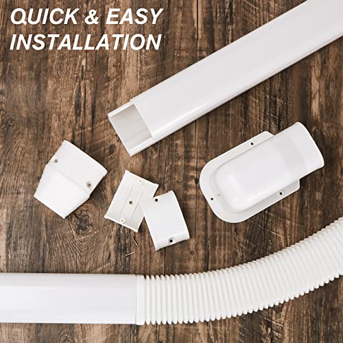 BEWAVE Mini Split Line Set Cover - 10 Ft PVC Tubing Kit for AC/Heat Pump - Image 5