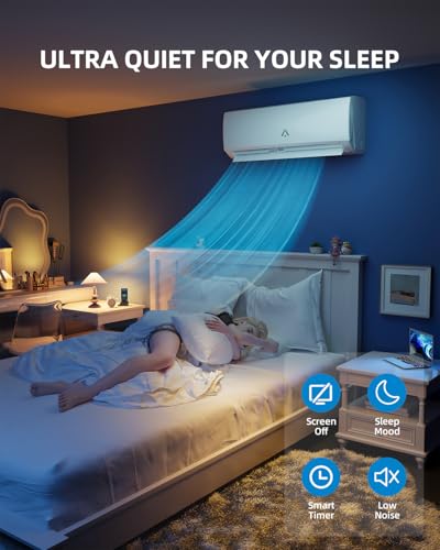 24000 BTU Dual Zone Mini Split Air Conditioner, 20 SEER2 12000+12000 BTU Wifi Enabled Multi Zone Ductless,750 Sq.Ft Cooling/Heating,Smart Inverter, Installation Kit, White - Image 4