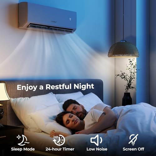 COSTWAY 18k Dual 2 Zone Mini Split Air Conditioner, 22 SEER2 7000 BTU+ 9000 BTU, 208-230V, Wifi Enabled Multi Zones Mini Split AC Heat Pump Full Set, Ductless Energy Star - Image 7