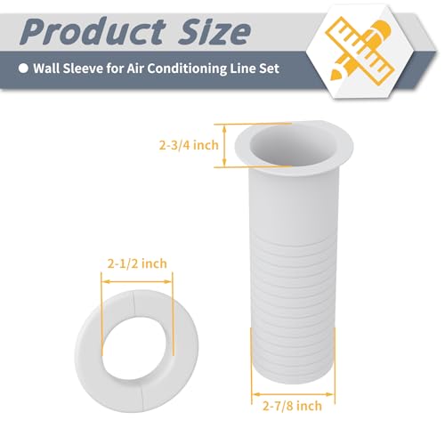 Flamorrow Mini Split AC Line Set Wall Sleeve – Easy Install Cover - Image 2