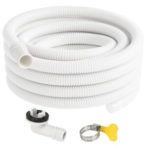 BEWAVE Air Conditioner Drain Hose Kit, Universal Durable Drain Pipe for Mini Split AC Ductless Heat Pump, Portable AC Washer Dishwasher, 20 FT