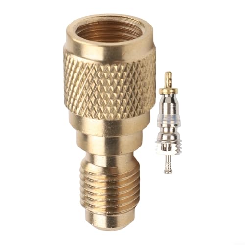 R410a Mini Split AC HVAC Charging Vacuum Adapter 5/16 to 1/4 Inch with Valve Core for Import Systems Brass Fitting Low-Loss Air Conditioner Accessory - Image 9