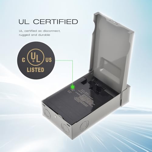 60 Amp Outdoor AC Disconnect Box 120/240V Pull-Out Waterproof UL - Image 3