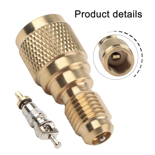 R410a Mini Split AC HVAC Charging Vacuum Adapter 5/16 to 1/4 Inch with Valve Core for Import Systems Brass Fitting Low-Loss Air Conditioner Accessory - Image 4