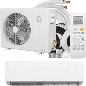 18000 BTU 19 SEER2 Mini Split AC Heat Pump Inverter, 230V Ductless System, Cools Heats 1250 Sq.Ft, R32 Series with Installation Kits
