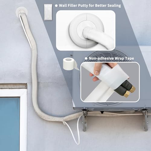 Flamorrow Mini Split AC Line Set Wall Sleeve – Easy Install Cover - Image 7