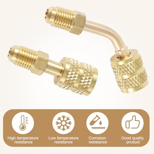 R410a Mini Split AC Adapter Set - 5/16" SAE Charging Ports (2pc) - Image 4