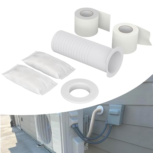 Flamorrow Mini Split Cover Wall Sleeve for Air Conditioning Line Set Covers, AC Sleeve Through Wall for Outside Air Conditioning Line Sets, Pipe Accessories