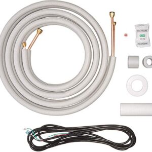 Senville 16 Ft. Insulated Copper Line Set for Mini Split Air Conditioner, 1/4” & 3/8“ OD, White