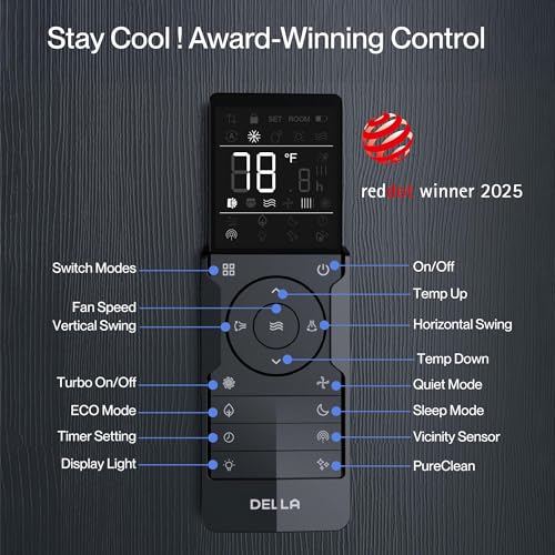 DELLA 42K BTU 4-Zone Ceiling Cassette Mini Split AC -13°F Heat, Alexa - Image 8