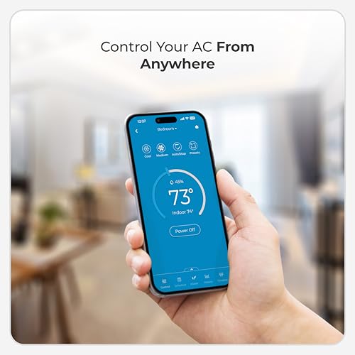 Breez Max | ENERGY STAR CERTIFIED Smart AC Controller | WiFi Thermostat for Mini-Split, Window, Portable ACs/Heat Pumps | AI-Based Tech | Free App, No Subscriptions | Alexa, Google, IFTTT etc. (White) - Image 5
