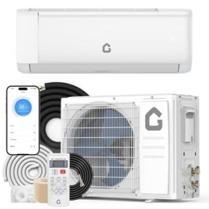IDEALHOUSE 18,000 BTU Mini Split Air Conditioner and Heat Pump, 21 SEER2 Ultra Quiet 208-230V Ductless AC with WiFi Control, Cools/Heats up to 1250 Sq.Ft, Easy Installation Kit