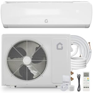 18,000 BTU Mini Split AC/Heating System, 19 SEER2 230V Ductless Split-System Air Conditioner with Heat Pump, Pre-Charged Condenser, 1250 sq ft Coverage, Full Function Remote Control & Installation Kit