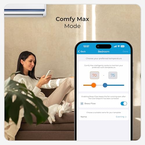 Breez Max | ENERGY STAR CERTIFIED Smart AC Controller | WiFi Thermostat for Mini-Split, Window, Portable ACs/Heat Pumps | AI-Based Tech | Free App, No Subscriptions | Alexa, Google, IFTTT etc. (White) - Image 7