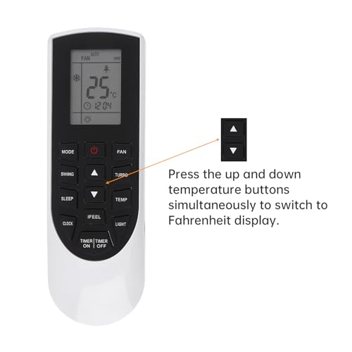 OriGlam YAN1F1 Air Conditioner Remote Control Replacement for Gree VIR09HP115V1AH VIR12HP230V1AH AC Air Conditioning Remote Controller - Image 6