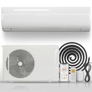 TABU 12000BTU Mini Split Air Conditioner with Heater, 110-120V 19 SEER2 Wall-Mounted Ductless AC& Heat Pump, Energy Saving, Inverter, WIFI Enabled,Cools Rooms up to 750 Sq.Ft