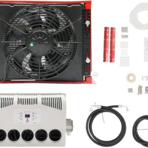 12V AC Unit RV Air Conditioner Mini Split, 11000 BTU Electric AC Unit Truck Cab Air Conditioner Split Cooling Rapidly Split Air Conditioner for Semi Motorhome Trucks Bus Camper Van Trailers